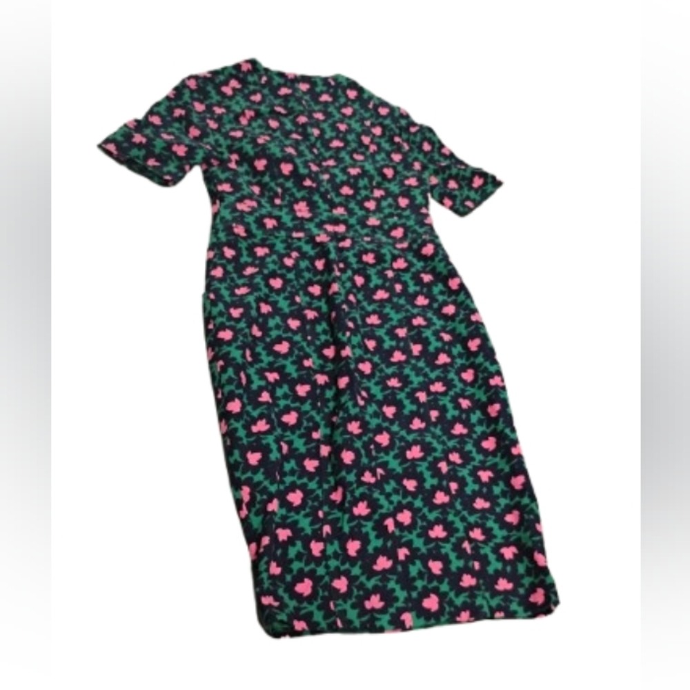 Boden Louise Textured Midi Dress Sz 6R - Picture 2 of 4